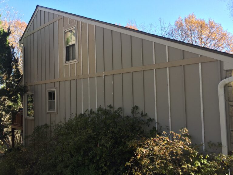 Siding. Bat and Board replace and exterior paint