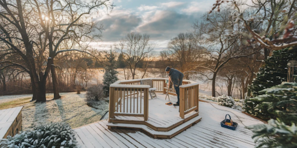 how to protect deck from kansas winter