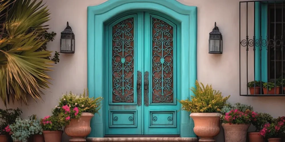 turquoise-front-doors